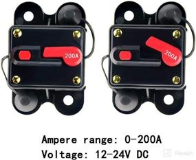 img 1 attached to ⚡️ ANJOSHI 200Amp Circuit Breaker with Manual Reset for Car Audio and Amps Protection in Home Solar Systems - 12V-24V DC Reset Fuse Inverter, Replace Fuses, Fuse Holder System