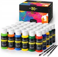 magicfly 30 colors acrylic paint set (2 oz/60ml), non-toxic craft paint for canvas painting, multi-surface art paints for canvas, wood, stone, ceramic & model, acrylic paint art supplies for artists, adults & beginners логотип