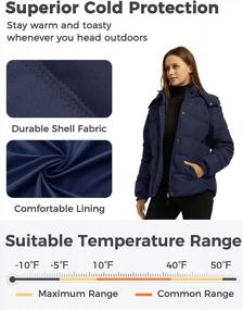 img 1 attached to Wantdo Women'S Hooded Warm Winter Coat Quilted Thicken Puffer Jacket With Removable Hood