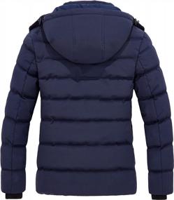 img 3 attached to Wantdo Women'S Hooded Warm Winter Coat Quilted Thicken Puffer Jacket With Removable Hood