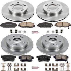 img 1 attached to 🚗 Enhanced Stopping Power: Power Stop KOE2385 Autospecialty Brake Kit with OE Brake Rotors & Ceramic Pads