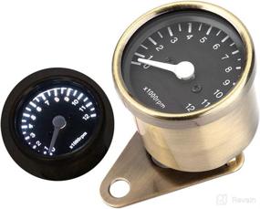 img 1 attached to 🏍️ Brass Mechanical Tachometer: Premium Motorcycle LED Speed Meter for 12V Autocycle