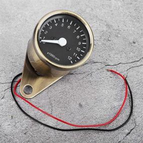 img 3 attached to 🏍️ Brass Mechanical Tachometer: Premium Motorcycle LED Speed Meter for 12V Autocycle