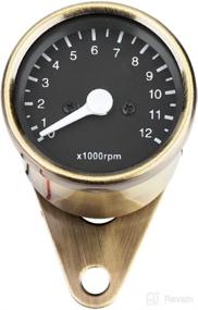 img 4 attached to 🏍️ Brass Mechanical Tachometer: Premium Motorcycle LED Speed Meter for 12V Autocycle