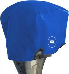 img 4 attached to Windstorm Heavy Duty 600D Polyester Marine Canvas Outboard Boat Motor Covers - 9 Colors (Royal, Up To 25 HP)