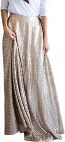 img 4 attached to Women'S Long Floor Length Sequins Skirt - Perfect For Wedding Planning!