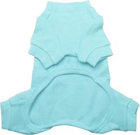 img 3 attached to 🐶 TONY HOBY Dog Pajamas, Dog Jumpsuits Onesies, Thermal and Cotton 4 Legged Pet Clothes for Small Medium Dogs (Light Blue, Size S)