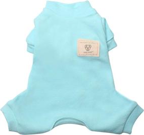 img 4 attached to 🐶 TONY HOBY Dog Pajamas, Dog Jumpsuits Onesies, Thermal and Cotton 4 Legged Pet Clothes for Small Medium Dogs (Light Blue, Size S)