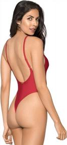 img 1 attached to Get Beach-Ready With RELLECIGA'S Stylish High Cut One Piece Thong Swimsuit For Women
