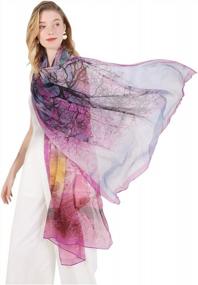 img 4 attached to DANA XU Large Silk Wedding Pashmina Shawls And Wraps Scarfs For Women - Pure Crinkle Georgette Material