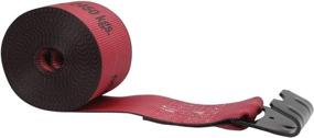 img 4 attached to 🔒 Mytee Products Kinedyne Winch Straps: 4" x 30' Red Heavy Duty Tie Down with Flat Hooks - 5400 lbs WLL, 4" Cargo Control for Flatbed Truck Utility Trailer (1-Pack)