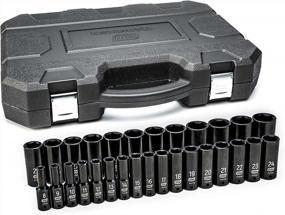 img 4 attached to GEARWRENCH 29 Pc. 1/2" Drive 6 Pt. Impact Socket Set, Deep, Metric - 84935N