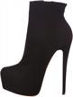 lishan women's platform 6in stiletto heel black ankle high boots 1 logo