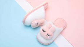 img 1 attached to Kids Winter Warm Indoor Slippers - Boys & Girls Bedroom Shoes