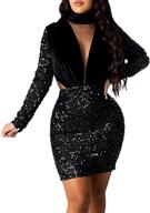 💃 dubach fashion surplice sequins bodycon dresses for women: stylish clothing logo