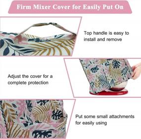 img 2 attached to STARTWO Stand Mixer Dust Cover With Pocket, Compatible With Kitchen Aid Mixer, Fits 6-8 Quart All Tilt Head & Bowl Lift Models (W14XD11XH17In)-Pink Leaves