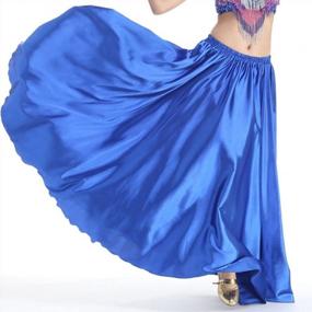 img 1 attached to US0-14 MUNAFIE Belly Dance Satin Skirt: Shiny & Fancy For Arabic Halloween!