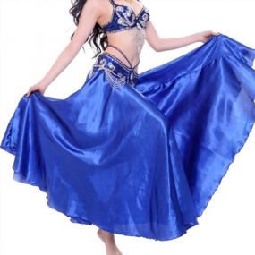 img 2 attached to US0-14 MUNAFIE Belly Dance Satin Skirt: Shiny & Fancy For Arabic Halloween!