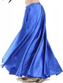 img 3 attached to US0-14 MUNAFIE Belly Dance Satin Skirt: Shiny & Fancy For Arabic Halloween!