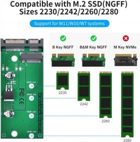 img 2 attached to ELUTENG M.2 to SATA Converter Adapter for Laptop Desktop - NGFF to 22-Pin SATA III Card Based Key B/B + M, Support 2280 2260 2242 2230mm SSD, Super Speed 6Gbps