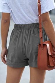 img 1 attached to Get Summer Ready With QACOHU Women'S Casual Comfy Drawstring Elastic Waist Shorts With Pockets