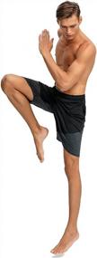 img 2 attached to Get Your Game On: Buyjya'S 5-Pack Men'S Athletic Shorts For Top Performance In Basketball, Football, Gym, And More!