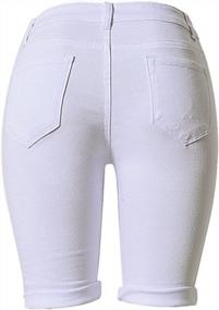 img 2 attached to High Waist Distressed Short Jeans For Women With Ripped Holes And Washed Look By OLRain