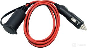 img 4 attached to 🚗 Carviya 16AWG Heavy Duty Pure Copper Car Cigarette Lighter Power Extension Cord Socket 12V/24V - 3.3ft, Ideal for Car Tire Inflator/Cleaner. Male Female Socket Adapter Included