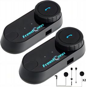 img 4 attached to FreedConn Motorcycle Bluetooth 5.0 T-COMVB Helmet Headset For 2-3 Riders Pairing, 800M Range Music Sharing With Changeable Hard/Soft Microphone (2 Pack)