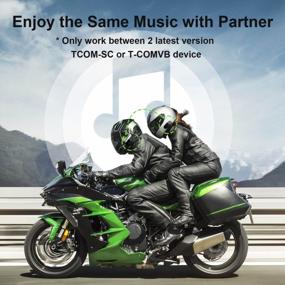 img 1 attached to FreedConn Motorcycle Bluetooth 5.0 T-COMVB Helmet Headset For 2-3 Riders Pairing, 800M Range Music Sharing With Changeable Hard/Soft Microphone (2 Pack)