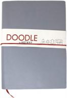 get creative with artway doodle grey leather sketchbook/journal - high quality 150gsm cartridge papers in ash, 175x125mm with 82 pages logo