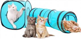 img 4 attached to Engage Your Feline Friend With PAWISE Cat Tunnel: Foldable, Interactive And Fun!