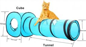 img 3 attached to Engage Your Feline Friend With PAWISE Cat Tunnel: Foldable, Interactive And Fun!