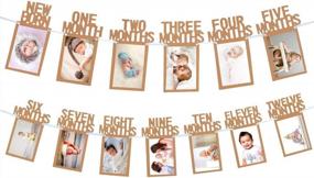 img 4 attached to Capture Your Baby'S Milestones With Whaline 1St Birthday Photo Banner - Perfect Decoration For First Birthday Celebration
