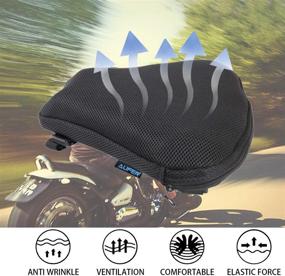 img 3 attached to 🏍️ Aufer 12x12 Motorcycle Air Seat Cushion for Touring Dyan Softail Sportster Kawasaki Suzuki Yamaha Indian - Comfortable Traveling, Pressure Relief