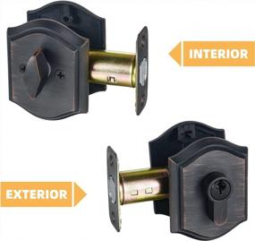 img 3 attached to Oil Rubbed Bronze Single Cylinder Deadbolt With One-Sided Key Access From CLCTK