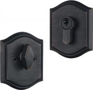 oil rubbed bronze single cylinder deadbolt with one-sided key access from clctk logo