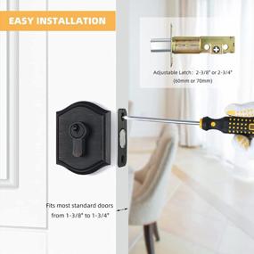 img 1 attached to Oil Rubbed Bronze Single Cylinder Deadbolt With One-Sided Key Access From CLCTK