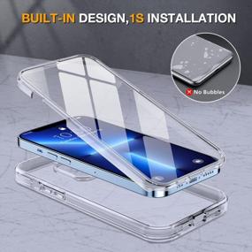 img 2 attached to Protect Your IPhone 13 Pro With Miracase'S Upgraded Clear Glass Bumper Case With Built-In Screen Protector
