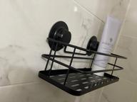 img 1 attached to LUXEAR Adhesive Shower Caddy Organizer Shelf With Hooks No Drilling Traceless Stainless Steel Rustproof Wall Mounted Shower Storage Rack Holder For Bathroom Toilet Restroom Kitchen - 2 Pack, Black review by Devon Leach