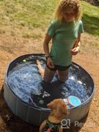 img 1 attached to Collapsible Dog And Pet Pool - 48Inch.D X 11.8Inch.H - Perfect For Bathing Dogs, Cats, And Kids - Foldable And Portable - Blue By Jasonwell review by Julian Rash