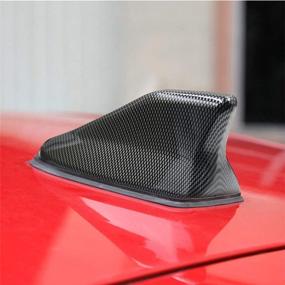 img 1 attached to 🚗 Enhance Your Car's Aesthetic and Signal Strength with the Universal Car Roof Mounted Shark Fin Antenna FM/AM Connection