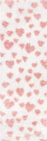 img 3 attached to 🎀 nuLOOM Pink Olivia Heart Shag Runner Rug, 2' 8" x 8', for Nursery