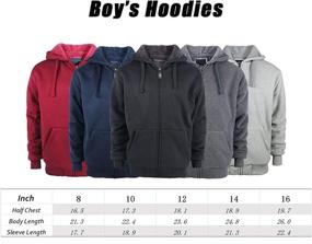 img 1 attached to Sherpa Lined Fleece Zip Up Sweatshirts Sweatshirt Boys' Clothing : Fashion Hoodies & Sweatshirts