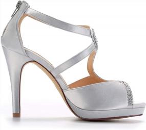 img 1 attached to Stylish High Heel Sandals With Peep Toe And S-Strap For Prom, Wedding, And Evening Events By ERIJUNOR