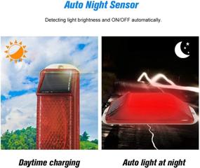 img 3 attached to Сигнальное световое устройство для автомобиля "Car Alarm Light" 2 шт. Солнечная вспышка Сигнальный светильник Чувствительная аварийная светодиодная лампа, очень яркая, влагозащита IP54, беспроводное управление освещением, маяк баррикады строительства, дорожные знаки безопасности (красный