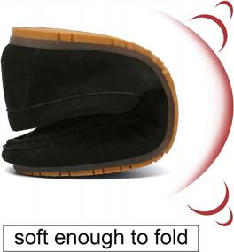 img 3 attached to Stylish And Comfy: Katliu Women'S Black Suede Loafers - Slip-On Moccasin Slippers