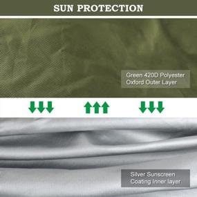 img 2 attached to Heavy Duty Waterproof Riding Lawn Mower Cover With UV Protection, Fits Decks Up To 54", Green Color With Drawstring & Storage Bag - Made Of 420D Oxford For Outdoor Use