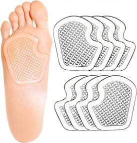 img 4 attached to Find Relief For Metatarsal And Ball Of Foot Pain With Kimihome Gel Cushions - 8 Count