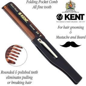 img 3 attached to 🖐️ Kent 20T Handmade Folding Pocket Comb: Fine Tooth Hair Care for Men, Styling and Grooming Tool, Made in England